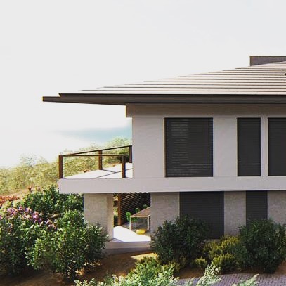 Hedendaagse villa met strakke lijnen en geïntegreerde landschapsarchitectuur. De perfecte balans tussen binnen en buiten leven. #architectuur #modernontwerp